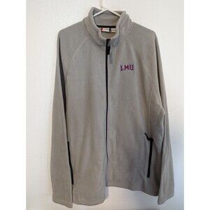 Loyola Marymount LMU Lions XXL Gray Jacket Full Zip Fleece Zipper Pockets Clique